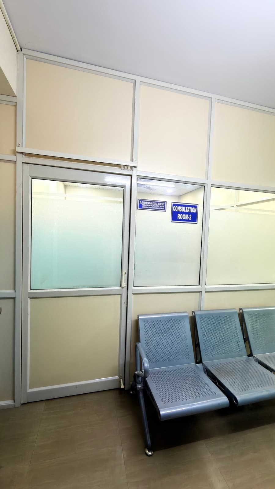 Consultation Room 2, where the orthopaedic and spine clinic is held.